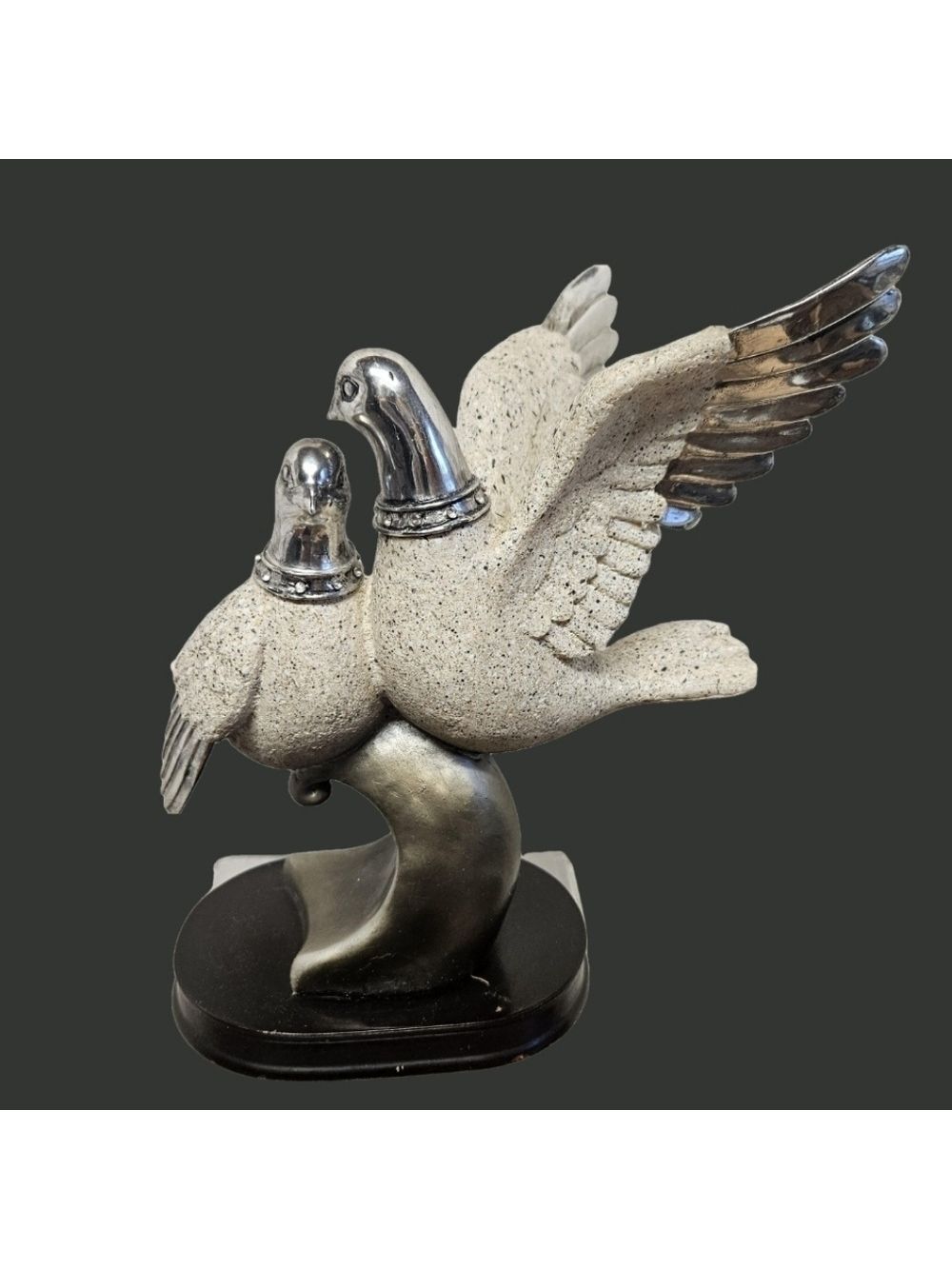 Vintage 60s Lovebirds Sculpture Ornament